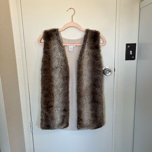 Faux fur vest